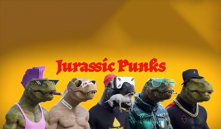 Image of Meta Labs' Jurassic Punks dinosaur avatars